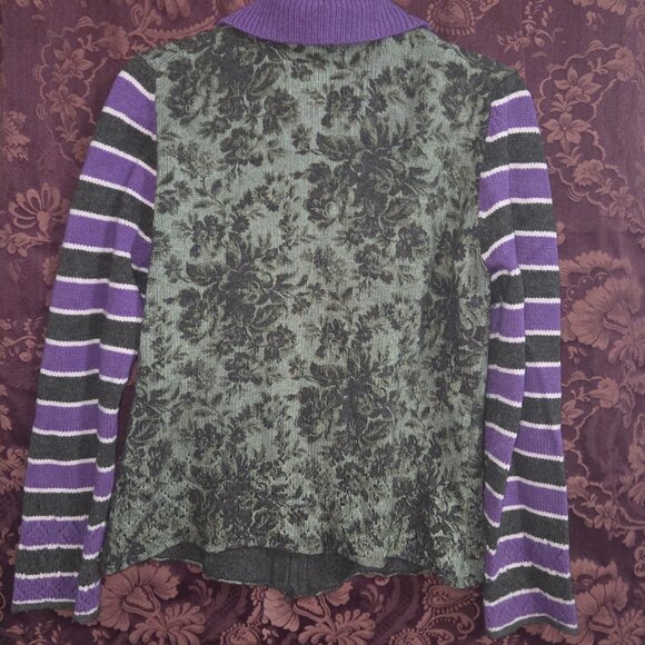 Oilily Lacey Bottom Long Sleeve Wool Blend Cardigan Sweater Woman's Size XL - Picture 6 of 11